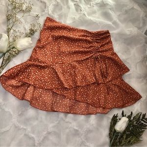 🍊Orange Spotted Spring Skirt🍊